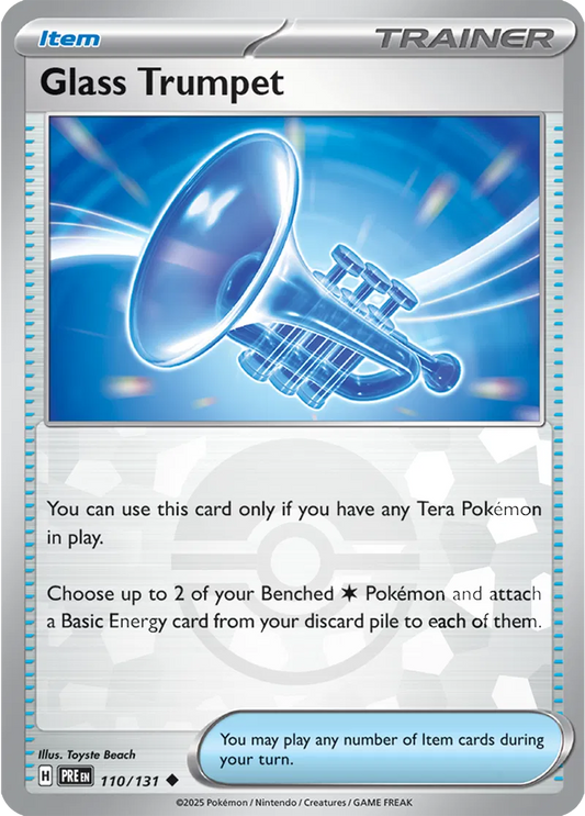 110/131 Glass Trumpet Poke Ball Holo Prismatic Evolutions Pokémon Card