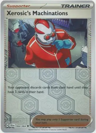 064/064 Xerosic's Machinations Reverse Holo Shrouded Fable Pokémon Card