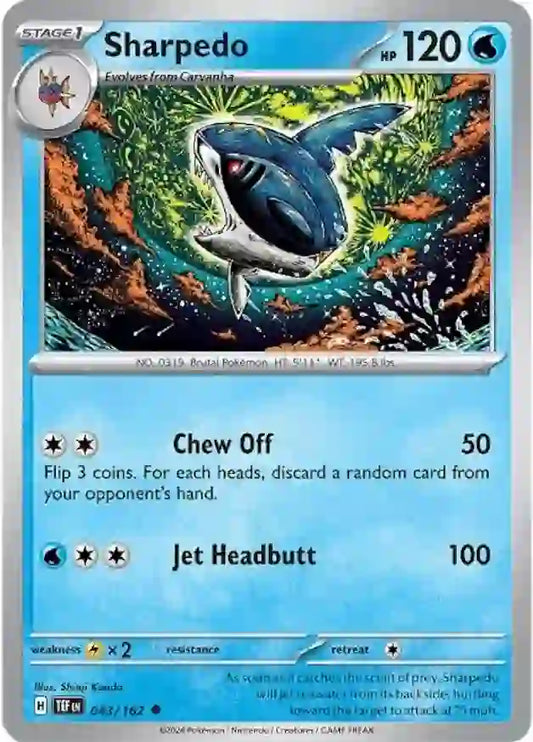 043/162 Carvanha Scarlet & Violet Temporal Forces Pokémon Card