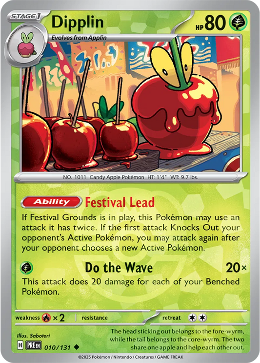 010/131 Dipplin Master Ball Holo Prismatic Evolutions Pokémon Card