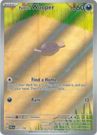 221/193 Paldean Wooper Paldea Evolved Pokémon Card