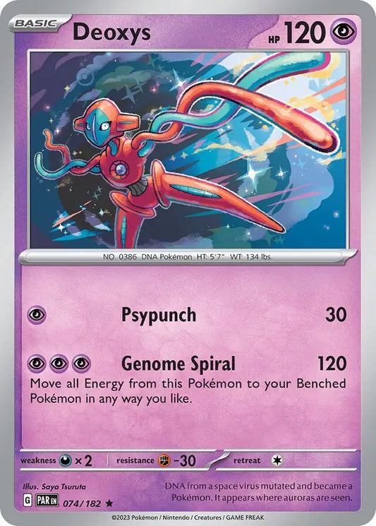 074/182 Deoxys Paradox Rift Pokémon Card