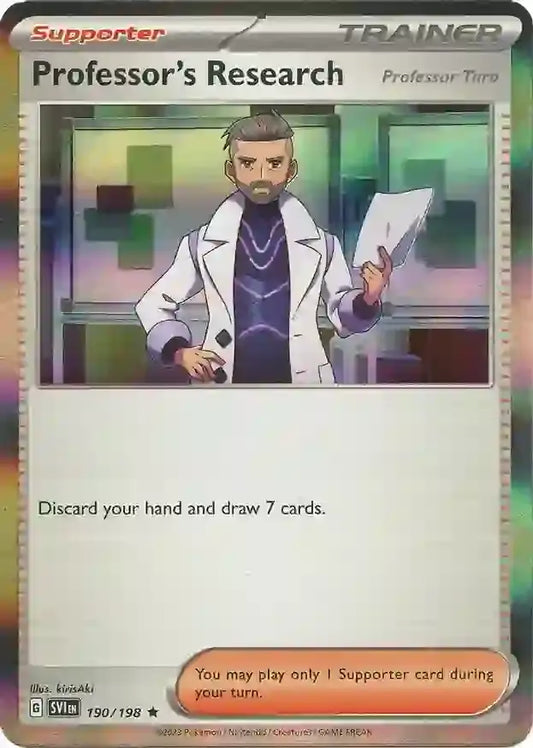 190/198 Professor's Research Scarlet & Violet Base Set Pokémon Card