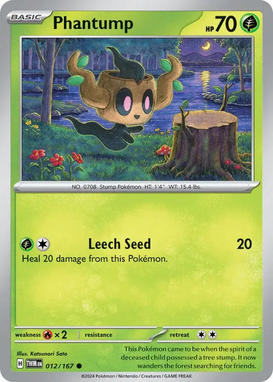 012/167 Phantump Twilight Masquerade Pokémon Card