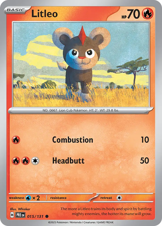015/131 Litleo Prismatic Evolutions Pokémon Card