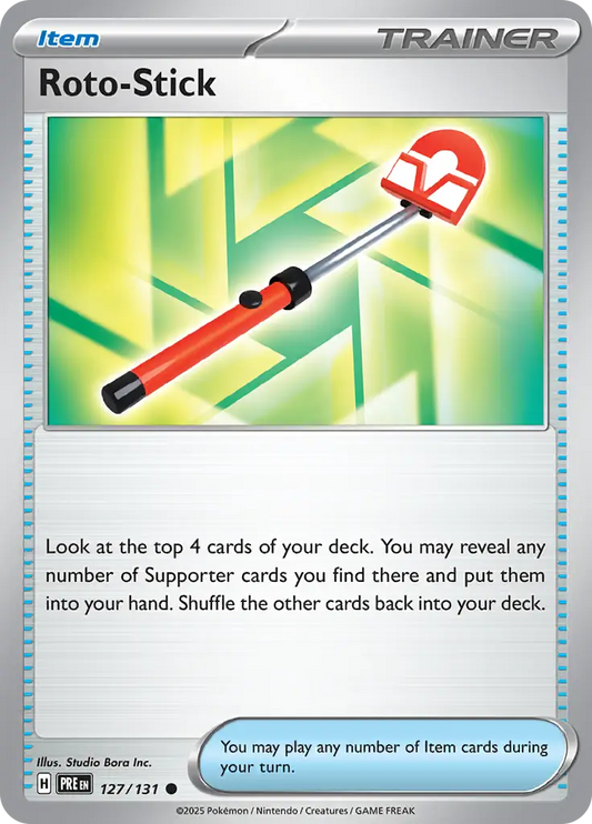 127/131 Roto-Stick Prismatic Evolutions Pokémon Card