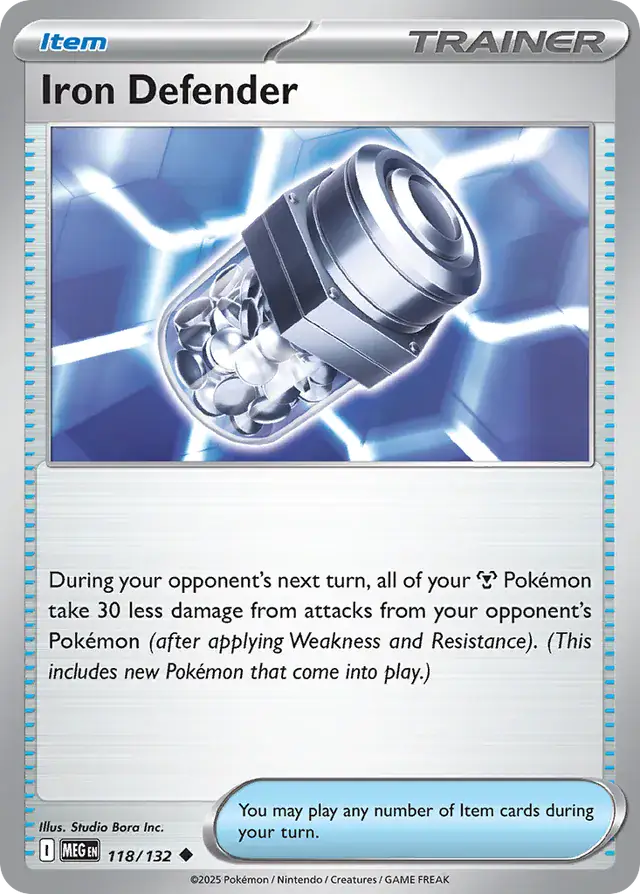 118/132 Iron Defender Mega Evolution Pokémon Card