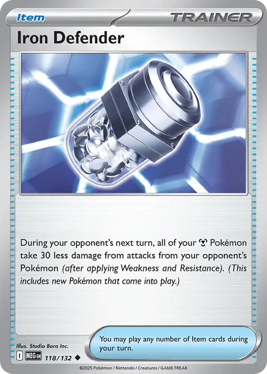 118/132 Iron Defender Mega Evolution Pokémon Card