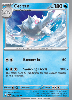 060/198 Cetitan Scarlet & Violet Base Set Pokémon Card
