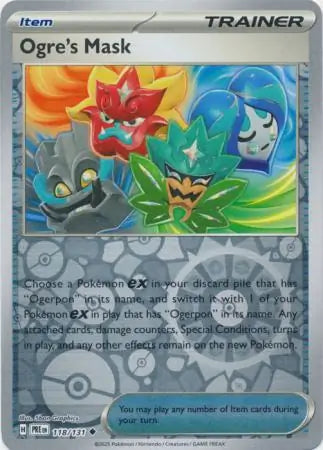 118/131 Ogre's Mask Reverse Holo Prismatic Evolutions Pokémon Card