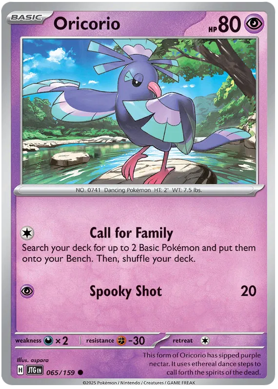 065/159 Oricorio Journey Together Pokémon Card