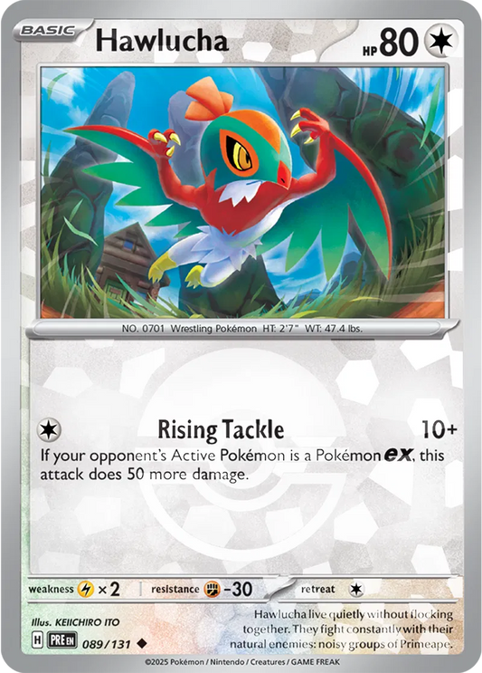 089/131 Hawlucha Poke Ball Holo Prismatic Evolutions Pokémon Card