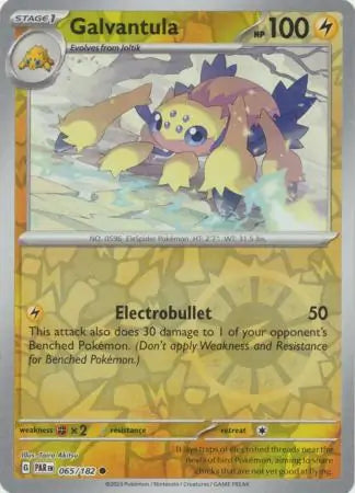 065/182 Galvantula Reverse Holo Paradox Rift Pokémon Card