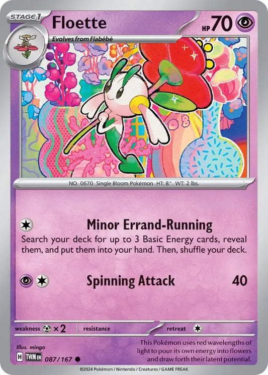 087/167 Floette Twilight Masquerade Pokémon Card