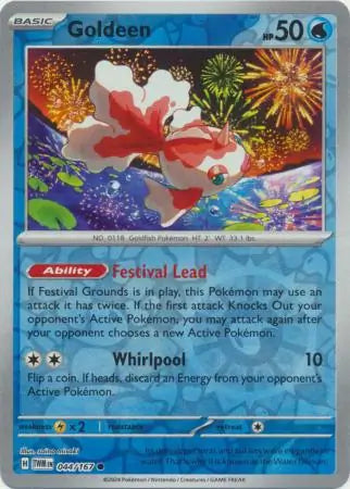 044/167 Goldeen Reverse Holo Twilight Masquerade Pokémon Card