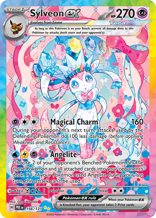 156/131 Sylveon ex Prismatic Evolutions Pokémon Card