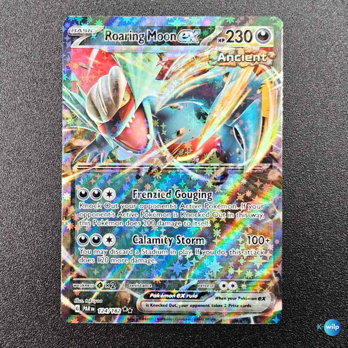 Roaring Moon ex 124/182 Paradox Rift English Pokémon Trading Card