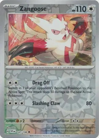 147/198 Zangoose Reverse Holo Scarlet & Violet Base Set Pokémon Card