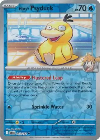 045/182 Misty's Psyduck Reverse Holo Destined Rivals Pokémon Card