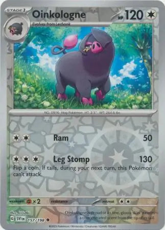157/198 Oinkologne Reverse Holo Scarlet & Violet Base Set Pokémon Card