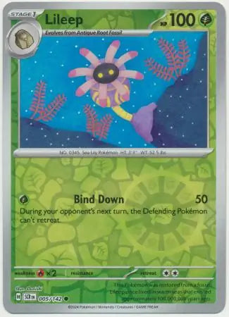 005/142 Lileep Reverse Holo Stellar Crown Pokémon Card