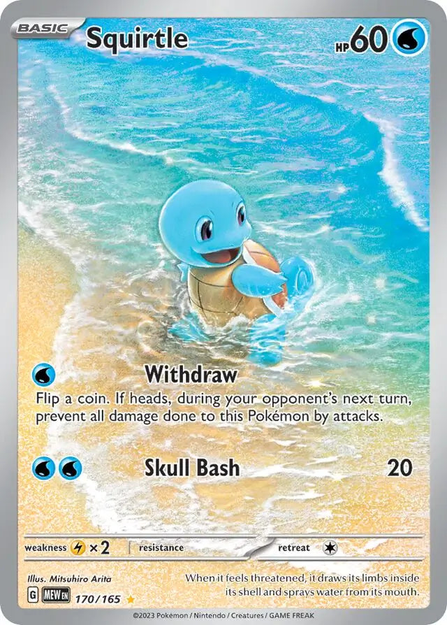 170/165 Squirtle 151 Pokémon Card