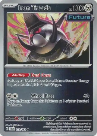118/162 Iron Treads Reverse Holo Temporal Forces Pokémon Card