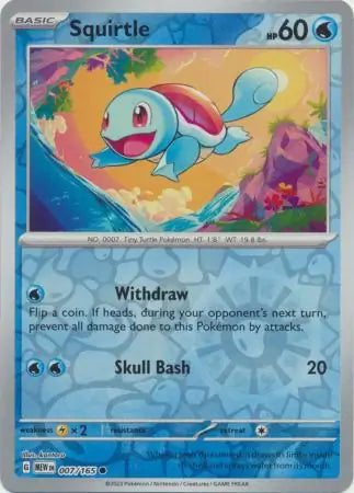 007/165 Squirtle Reverse Holo 151 Pokémon Card