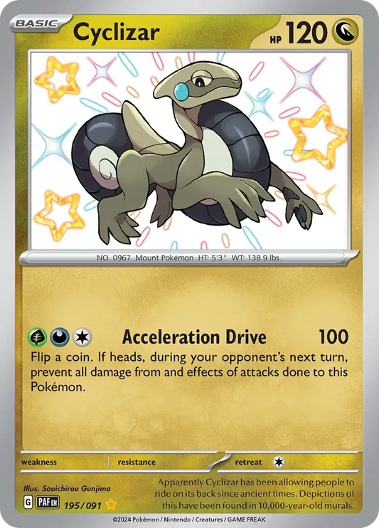 195/091 Cyclizar Paldean Fates Pokémon Card
