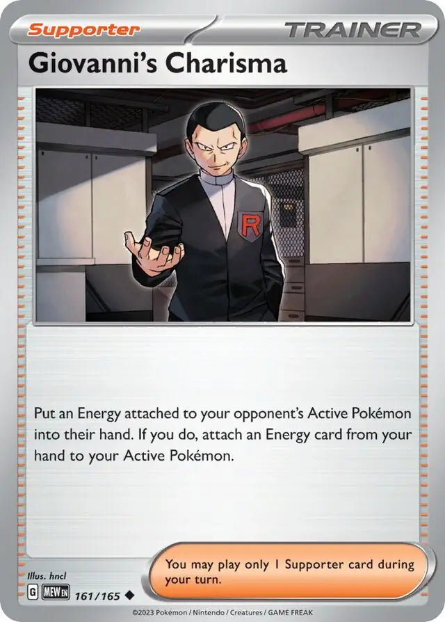 161/165 Giovanni's Charisma 151 Pokémon Card