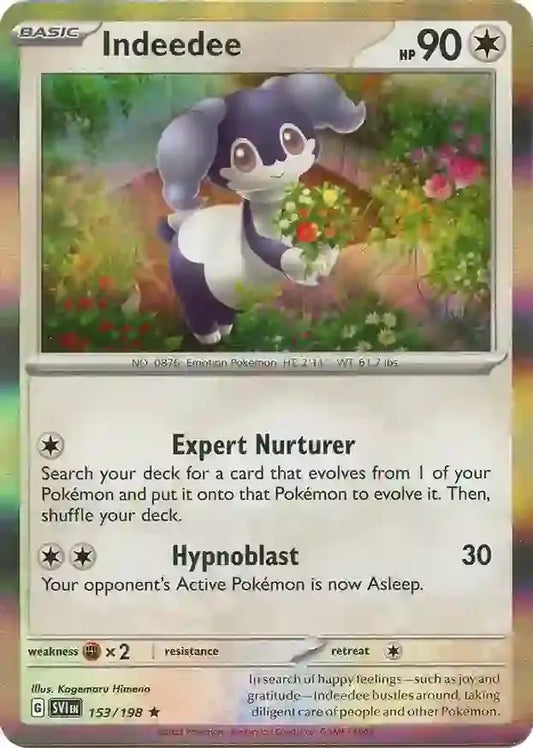 153/198 Indeedee Scarlet & Violet Base Set Pokémon Card