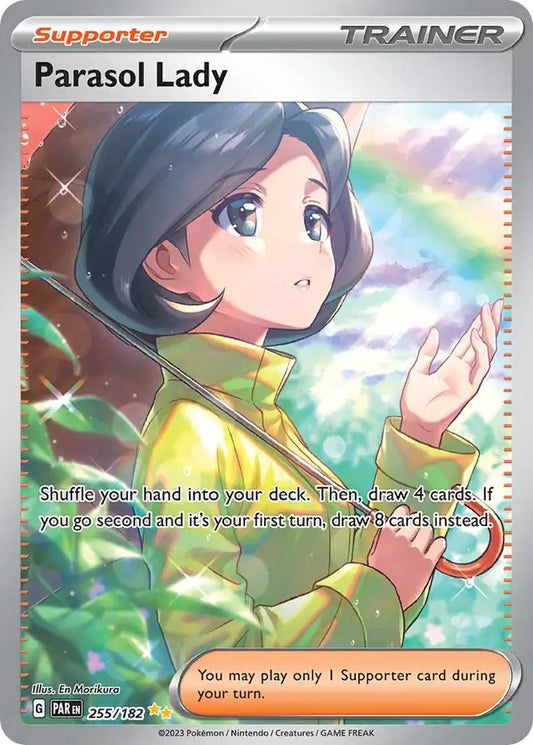 255/182 Parasol Lady Paradox Rift Pokémon Card