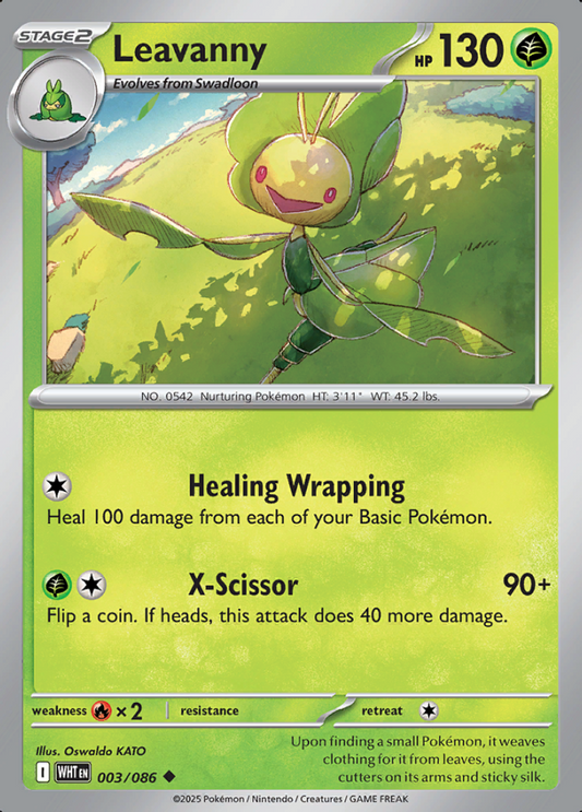 003/086 Leavanny White Flare Pokémon Card
