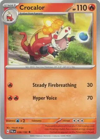 036/193 Crocalor Paldea Evolved Pokémon Card