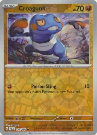 114/193 Croagunk Reverse Holo Paldea Evolved Pokémon Card