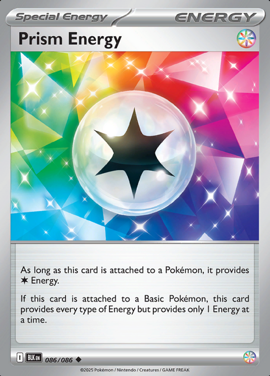 086/086 Prism Energy Black Bolt Pokémon Card