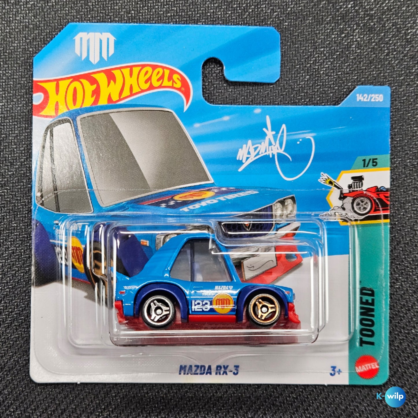 142/250 Mazda RX-3 Tooned 2026 Mainline Hot Wheels Short Card Mattel