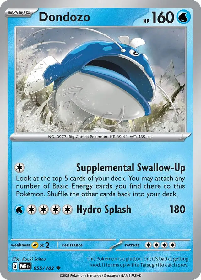 055/182 Dondozo Paradox Rift Pokémon Card