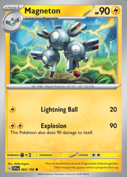 064/198 Magneton Scarlet & Violet Base Set Pokémon Card