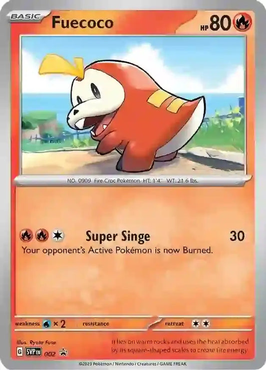 002 Fuecoco Black Star Promo Pokémon Card