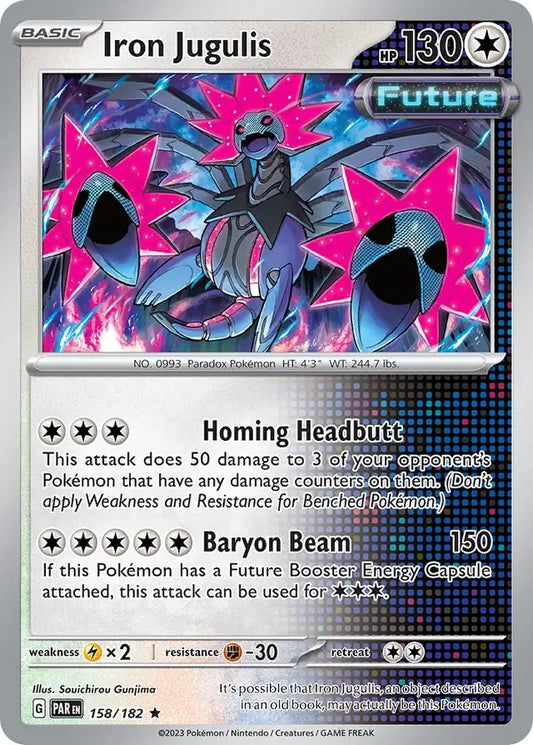 158/182 Iron Jugulis Paradox Rift Pokémon Card