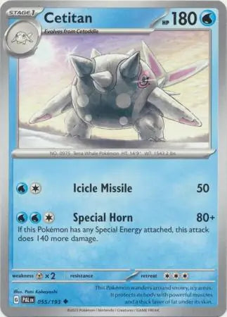 055/193 Cetitan Paldea Evolved Pokémon Card