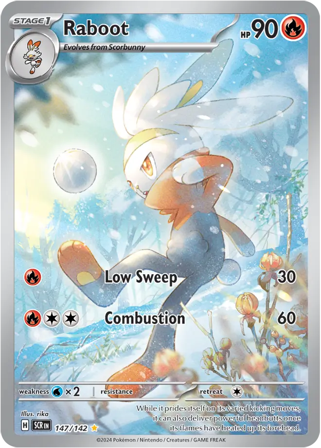 147/142 Raboot Stellar Crown Pokémon Card
