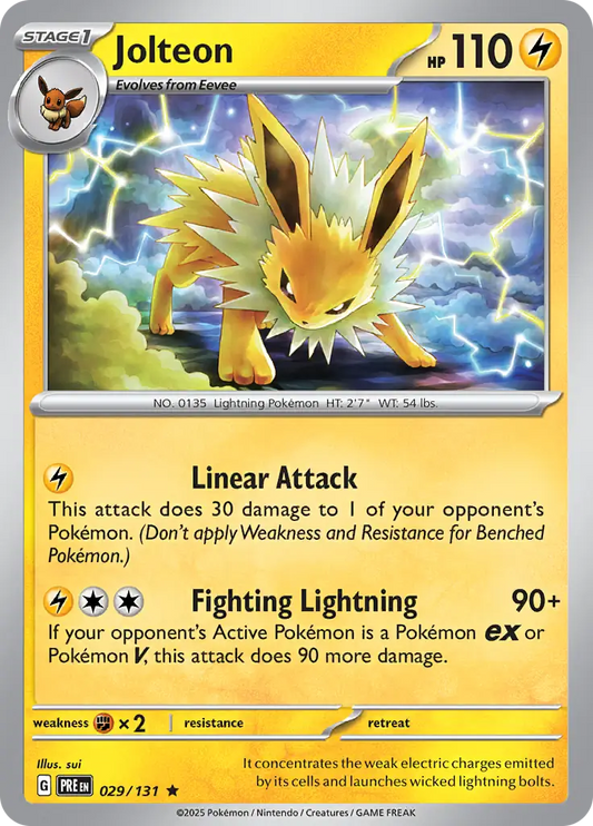 029/131 Jolteon Prismatic Evolutions Pokémon Card