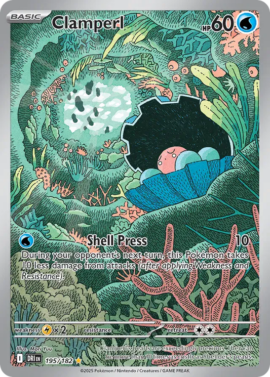 195/182 Clamperl Destined Rivals Pokémon Card