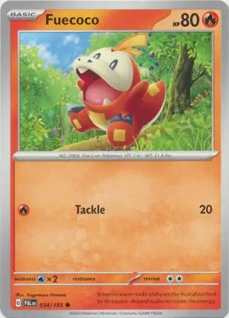 034/193 Fuecoco Paldea Evolved Pokémon Card
