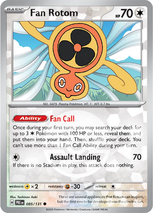 085/131 Fan Rotom Poke Ball Holo Prismatic Evolutions Pokémon Card