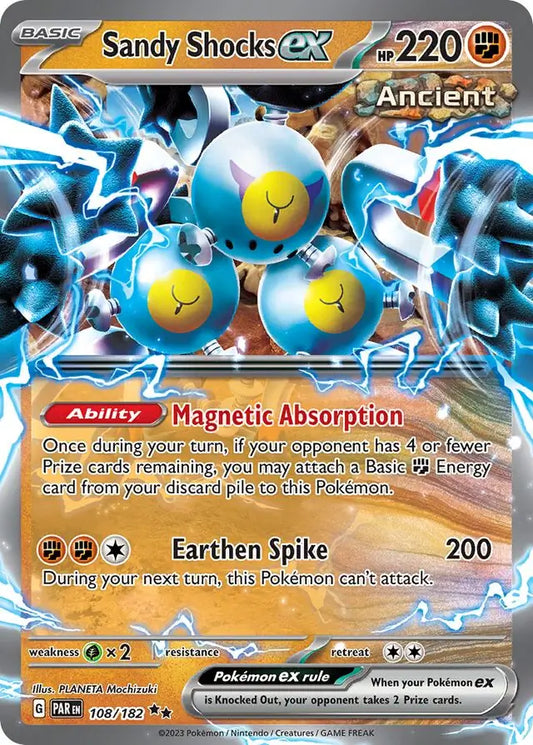 108/182 Sandy Shocks ex Paradox Rift Pokémon Card