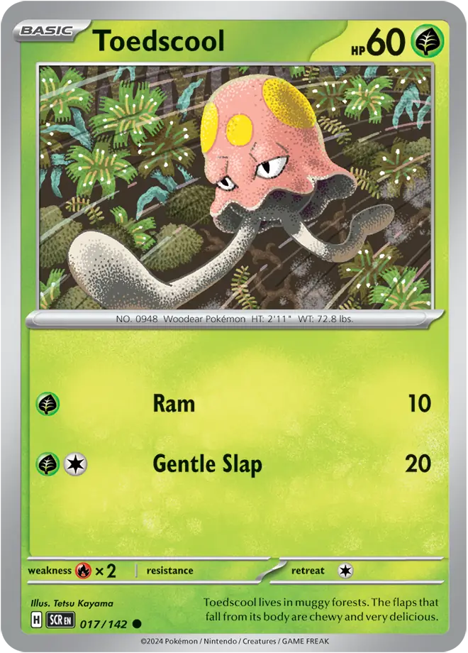 017/142 Toedscool Stellar Crown Pokémon Card