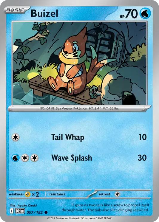 057/182 Buizel Destined Rivals Pokémon Card